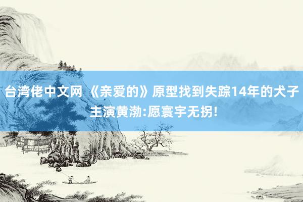 台湾佬中文网 《亲爱的》原型找到失踪14年的犬子 主演黄渤:愿寰宇无拐!