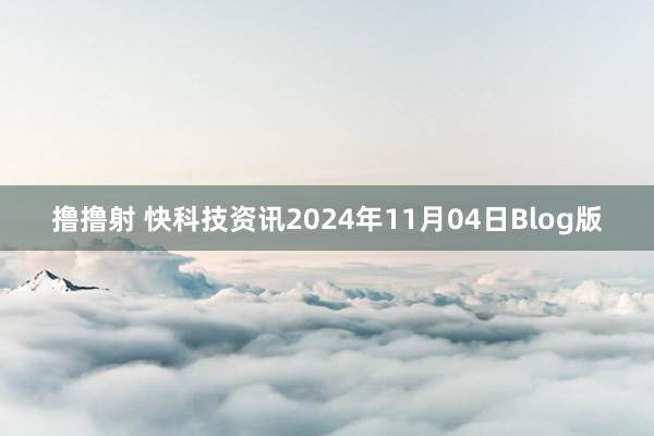 撸撸射 快科技资讯2024年11月04日Blog版