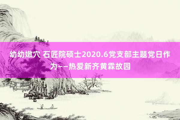 幼幼嫩穴 石匠院硕士2020.6党支部主题党日作为——热爱新